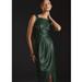 Anthropologie Dresses | By Anthropologie Green Twist-Front Faux Leather Dress Size 4 P Petite Nwt | Color: Green | Size: 4p