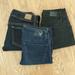 American Eagle Outfitters Jeans | 3 Pair Pants 2 American Eagle Blue Jeans Plus 1 Pair Black Bdg Jeans | Color: Black/Blue | Size: 2