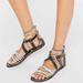 Free People Shoes | Free People Gray Sandals With Tassels | Color: Gray/White | Size: 6