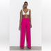 Zara Pants & Jumpsuits | Brand New! Zara Long Flowy Pants, Size M | Color: Pink | Size: M