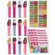 Pez Dispenser Set Bundle with 12 Barbie Pez Characters, Pez Sweet Candy Refills, and Game Challenge Card (12x17g) | Excellent Treats as Birthday Gifts and Stocking Fillers