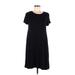 Artisans Casual Dress - Shift: Black Solid Dresses - Women's Size Medium