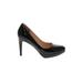 Cole Haan Nike Heels: Slip On Stilleto Cocktail Black Solid Shoes - Women's Size 7 1/2 - Almond Toe