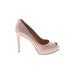 MICHAEL Michael Kors Heels: Pumps Stilleto Cocktail Party Pink Print Shoes - Women's Size 10 - Peep Toe