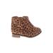 Cat & Jack Ankle Boots: Tan Leopard Print Shoes - Kids Girl's Size 5