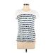 MICHAEL Michael Kors Short Sleeve T-Shirt: White Stripes Tops - Women's Size Large