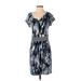 BCBGMAXAZRIA Casual Dress - Sheath: Blue Dresses - Women's Size Small