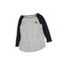 Gap x Disney Long Sleeve T-Shirt: Blue Marled Tops - Kids Girl's Size Small