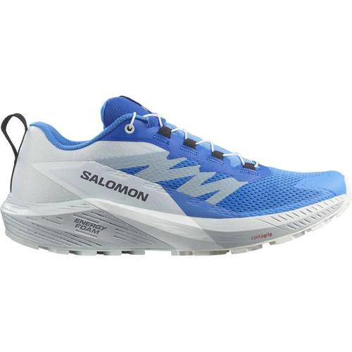 SALOMON Herren Trailrunningschuhe SHOES SENSE RIDE 5 Ibiza Blue/Lapis/Wht, Größe 44 ⅔ in Silber