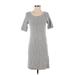 Banana Republic Casual Dress - Shift: Gray Jacquard Dresses - Women's Size X-Small