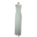 Thread Casual Dress - Formal Open Neckline Sleeveless: Gray Print Dresses - Women's Size 4