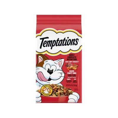 Temptations Beef, Chicken, & Cheese BBQ Flavor Adult Dry Cat Food, 6.3-lb bag