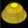 Cupola da tè in porcellana Bone China goffrata luce notturna porcellana trasparente porcellana
