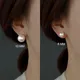 Jpacks-Boucles d'oreilles à tige en argent S925 pour femmes perle blanche exquise bijoux d'oreille