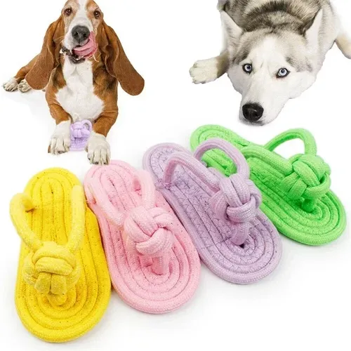 Hund Kau spielzeug Baumwolle Pantoffel Seil Spielzeug für kleine große Hunde Haustier Zähne Training