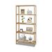 HElectQRIN 5-Tier Storage Shelving Rack Utility Shelf Multifunctional Bamboo Rack for Bathroom Kitchen Living Room