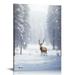 COMIO Reindeer Decor Deer Canvas Wall Art Elk Pictures Snowy Winter Forest Artwork Scenic Nature Print Animal Poster Christmas Wall Decorations for Farmhouse Home Living Room