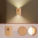 KKCXFJX Clearence!1 Piece Set Wood Grain Body Induction Led Light Filled Electromagnetic Suction Wall Light Building Home Bedside Bedroom USB Night Light