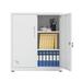 Seetaras Metal Storage Cabinet with Lock Garage Storage Cabinet with 2 Doors 4 Partitions Separate 5 Storage Space Adjustable Shelves Document Cabinet for Office Garage Home