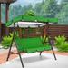 Eguiwyn Canopy Shade Swing Canopy Cover Rainproof Oxfords Cloth Garden Patio Outdoor Rainproof Swing Canopy Green