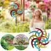 TERGAYEE Wind Rotators Willow Leaves Wind Sculptures Pinwheels Colorful Kinetic Sculpture Metal Windmill with Stake for Garden Yard Lawn Outdoor Decor