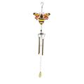 JikoIiving Wind Chimes Ladybug and Bee Hanging Bell with Hook Metal Wind Chime Wall Art Garden Statues and Sculptures Metal and Glass Hanging Decoration for Window Home Garden Yard