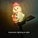 WSBDENLK Snowman Outdoor Christmas Decorations Solar Snowman Garden Pile Decorative Metal Solar P-Ath Pile for Outdoor Yard L-Awn Decorations Solar Ground Lights Yard Lights Outdoor Solar Powered