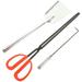 3 Sets of Fireplace Tools Set Fire Tool Set Fire Pit Tool Fire-poker Fireplace Bench Accessories