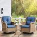 Outdoor Swivel Rocker Patio Chairs with Table Set of 2