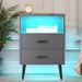 2-Drawer Nightstand With Charging Station