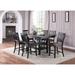 Dark Coffee Classic Wood Kitchen Dining Room Set of 2 High Chairs Fabric upholstered Seat Unique Design