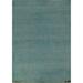 Aqua Blue Gabbeh Modern Rug Hand-Knotted Wool Carpet - 3'9" x 5'8"