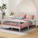 Queen Size Wood Platform Bed with Gourd Shaped Headboard and Footboard