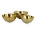 Bonz Set of 3 Bowls, Unique Top Shape, Round Base, Gold Metal Finish