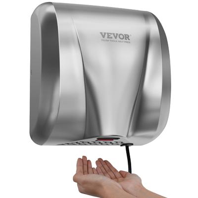 VEVOR Heavy Duty Commercial Hand Dryer,Automatic High Speed Stainless Steel Warm Wind Hand Blower - 1300W,12.8