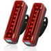 USB Rechargeable Bike Tail Light 2 Pack 1200mAh Runtime 50 Hours Ultra Bright LED Bike Rear Light 5 Light Mode Options IPX5 Waterproof(2 USB Cables Included)