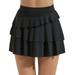 knqrhpse Mini Skirt Dress Pants Women Skirts for Women Casual Dress Womens Solid Color Skirt Pants High Wais Pocket Sports Pleated Skirt Training Sweat Fitness Skirt Womens Dresses Black Dress S