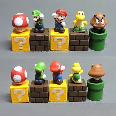 5 teile/los Super Mario kreative Dekoration Spiel Mario Bros PVC Action figuren Spielzeug Super Pilz Mini Figuren Spielzeug für Kinder Geschenke
