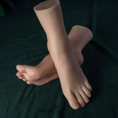 Piedini in Silicone modello realistico femminile chiodo pratica piede manichino Fetish piede per scarpe da lavoro calzino gioielli Display falso ZH3812