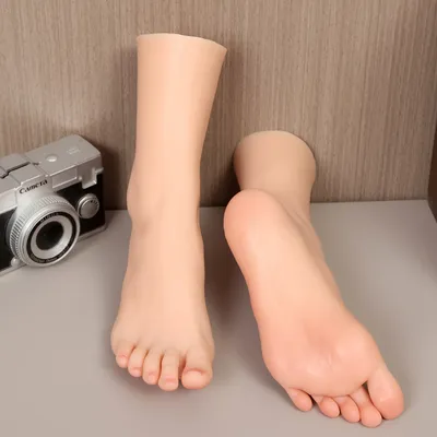 Modello di piede in Silicone simulazione femminile per la pratica delle unghie manichino piedi Fetish per la fotografia scarpe da insegnamento espositore per gioielli ZH3726