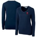 Women's Cutter & Buck Navy Los Angeles Angels City Connect Lakemont Tri-Blend Pullover Sweater