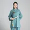 Tai Chi Kleidung Frauen Wushu Kleidung Kung Fu Wettbewerb Kleidung Kampfkunst Uniform Falten Kostenloser 2022 Cyan Freies Verschiffen