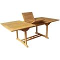 Lex Großer Premium Teak Ausziehtisch rechteckig Gartentisch Teakmöbel Holz 210 cm