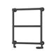 Stour Matt Anthracite Vertical Traditional Towel Rail 690mm h x 600mm w, Electric Only - Thermostatic - Eastbrook