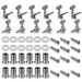 12 Pack Acoustic Guitar Guitar Pins Tuner Head Knobs (6 Left + 6 Right) Silver