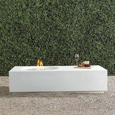 Fire Table in White Finish, Amalea - Frontgate