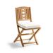 Set of 2 Eden Teak Folding Chair Cushion. - Coffee - Frontgate