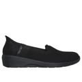 Skechers Women's Slip-ins: Arya - Sweet Voice Slip-On Shoes | Size 8.5 | Black | Textile | Vegan | Machine Washable