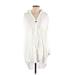 Zara Casual Dress - Mini V Neck Long sleeves: White Solid Dresses - Women's Size X-Small