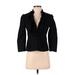 Ann Taylor LOFT Blazer Jacket: Short Black Solid Jackets & Outerwear - Women's Size 2 Petite
